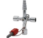 Llave cruzada cuadrada triangular para gabinete eléctrico universal multifuncional plata