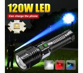 Linterna recargable, linterna LED ultrapotente, foco superbrillante, luz de Flash de 8 modos, lámpara portátil, linterna con zoom A-Flashlight