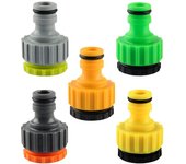 Conector rápido de manguera de 16 mm, adaptador de grifo de manguera roscado hembra, accesorios de riego de jardín, universal, 1/2  3/4