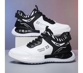 Zapatos casuales de cuero para hombre, tendencia de verano, zapatos deportivos cómodos y ligeros para correr, zapatos para jóvenes y estudiantes 39 negro