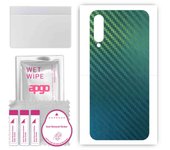 apgo Protective Skin Sticker for the back compatible with Xiaomi Mi A3, Wrap Film, Foil, Vinyl - Pattern Carbon Chameleon CAKA1