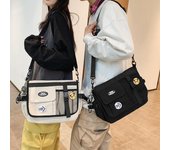 Bolso de hombro multifuncional para hombre, bolso cruzado de gran capacidad para mujer, bolso de mensajero azul