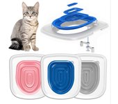 Último entrenador de inodoro para gatos de 2024, caja de arena reutilizable para gatos sin arena para gatos, herramientas de entrenamiento universal para enseñar a los gatos a ir al baño