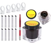Tatuaje de Cejas 3D Microblading Aguja Cuchilla Pluma Pigmento Kit de Práctica Herramienta de Maquillaje Permanente