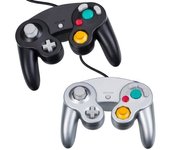 Gamepad - Sin especificar - Mando clásico con cable - Negro/plateado - Compatible con Nintendo Gamecube/Wii - Vibración