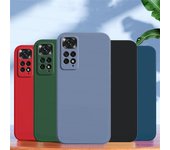 Funda global para Xiaomi Redmi Note 11 4G, funda de silicona líquida a prueba de golpes para Xiaomi Redmi Note 10S, 11S, 10, 11, 12 Pro 4G Redmi Note 11S 5G negro