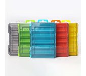 Caja de pesca con 12 compartimentos, portátil, de doble cara, para exteriores, organizador de cebos y señuelos, caja de herramientas de pesca multifuncional de alta calidad