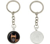 Boxer, German Boxer III - keychain in a box, own photo, keychain pendant from Art-Dog brand plata