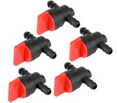 5 válvulas de cierre para tanque de combustible de 1/4  con interruptor de corte para desbrozadora de jardín, accesorio para cortacésped.