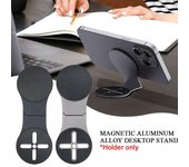 Soporte para pantalla de ordenador portátil, soporte plegable magnético, soporte lateral para tableta y teléfono, soporte de escritorio con pantalla ajustable negro