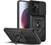 Funda para Motorola Moto Edge 30 40 Neo Ultra Lite Fusion S30 X30 Pro E13, funda con ventana a presión y soporte para lente Moto Edge 30 Ultra negro