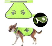 Cozy High Visibility Dog paw Dog Jacket Pet Safety Vest Pet Reflective Vest Pet Hi Vis Coat S