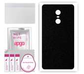 apgo Protective Skin Sticker for the back compatible with Xiaomi Redmi Note 4X, Wrap Film, Foil, Vinyl - Pattern Matte Black