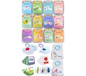 Tarjetas de vocabulario en inglés Femtos para niños pequeños, 12 tipos, 306 tarjetas, juguetes educativos Montessori, estuche especial, 12 lindas tarjetas fonéticas.