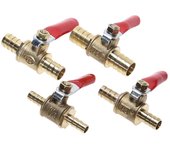 6mm-12mm espiga para manguera en línea latón agua aceite aire Gas combustible línea cierre válvula de bola accesorios de tubería 8mm