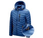 Chaqueta de algodón para hombre, abrigo con capucha de invierno, chaqueta acolchada de algodón coreano de cachemira informal para hombre L negro