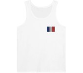 Débardeur - Francia - Broderie - 100% Coton - Coupe Ajustée - Mixte