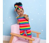 Muñecas de baño de bebé Reborn KEIUMI vestidas de colores, 57 CM, hermosa cubierta negra, pelo enraizado, muñecas recién nacidas, regalo de cumpleaños para niños 23 inch marrón