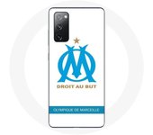 Coque pour Samsung Galaxy S20 FE Olympique de Marseille Logo Fond Blanc