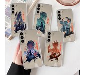 Funda transparente Anime Genshin Impact para Samsung Galaxy S22 S20 FE S21 S10 S9 Plus Note 20 Ultra 10 Lite Carcasa transparente para teléfono Samsung S22 Ultra 5G