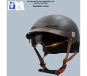 Casco de bicicleta con certificación 3C para hombre y mujer, con batería de litio, casco de seguridad para motocicleta, estándar de verano, medio casco universal para todas las estaciones. Suitable for head circumference 56-62cm