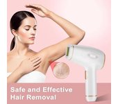 Depiladora eléctrica portátil Mini 999999 Flashes uso doméstico fotodepiladora IPL permanente indolora depilación láser con luz pulsada intensa para cuerpo Bikini blanco