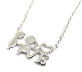 Les Trésors De Lily [L9772] - Collier Argent 'Love' argenté plata