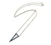 Les Trésors De Lily [N6972] - Collar de plata 'Navajos' con turquesa plateada (rodio)