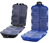 FTK Caja organizadora pequeña para aparejos de pesca, 1 pieza, mini caja para aparejos de pesca, organizador de pesca de plástico, contenedores de almacenamiento para aparejos de pesca, cajas para moscas para kayak negro
