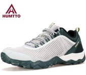 HUMTTO Zapatos de Senderismo de Secado Rápido de Verano Zapatillas de Deporte Transpirables para Exteriores para Hombres Zapatos Deportivos de Trekking Antideslizantes para Hombre Escalada Caza Zapatos para Caminar 39 gris/verde