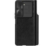 Nillkin Qin Leather Pro Leather Case With Camera Protector For Samsung Galaxy Z Fold 5 - Black