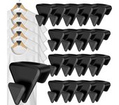 Colgador de armario para ahorro de espacio, colgador triangular para ropa, ganchos conectores, organizador de abrigos, soporte extensible, 1-24 Uds. 1PCS negro