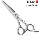 Tijeras de peluquería TITAN, herramienta profesional para cortar el cabello, 5,5 pulgadas, 6,0 pulgadas, acero inoxidable JAPÓN vg10 6.0inch