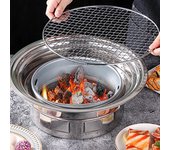 Parrilla portátil para barbacoa con ahumador de sobremesa para acampar, ideal para asar Robata y Takoyaki. S