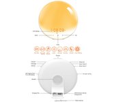 Lámpara de mesa con reloj inteligente, luz multifuncional, Radio FM, despertador, función de repetición, lámpara de noche SH-01