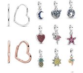 Pendientes de aro de corazón asimétricos para mujer, aretes de Color plata, circonita cúbica transparente, pendiente de circón cúbico, regalo de joyería fina, 2022