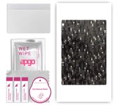 apgo Protective Skin Sticker for the back compatible with Lenovo M10 FHD REL, Wrap Film, Foil, Vinyl - Pattern Carbon Black Pixel