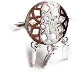 Bague Argent 'Navajos' argenté (rhodié) - 22x12 mm 56 plata