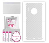 apgo Protective Skin Sticker for the back+sides compatible with Huawei Mate 30 Pro, Full Wrap Film, Foil, Vinyl - Pattern Transparent Carbon