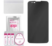 apgo Privacy Matte Hybrid protective glass compatible with LG K10, flexible nano glass, great replacement for tempered glass, scratch-resistant, full