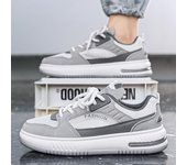2024 Zapatillas de deporte para Hombre, zapatos planos para estudiantes, Zapatillas transpirables a la moda con cordones, zapatos deportivos cómodos para correr, Zapatillas para Hombre 39 gris