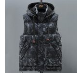 Chalecos gruesos de invierno para hombre, chaqueta sin mangas acolchada de algodón cálida informal con capucha, talla grande L-6XL, 2022 L negro
