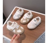 Nuevas zapatillas deportivas de primavera y otoño para bebés y niños pequeños: zapatillas de deporte para niños y niñas para entrenamiento alemán. 16-20 size beige