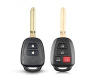 Carcasa para llave de coche con mando a distancia de 2, 3 y 4 botones para Toyota CAMRY, Corolla, Reiz, Vios, RAV4, llave Crown (Sin clip ni batería) 2 Buttons