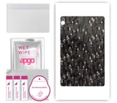 apgo Protective Skin Sticker for the back compatible with LG Ultra Tab, Wrap Film, Foil, Vinyl - Pattern Carbon Black Pixel