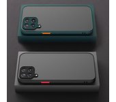 Funda de teléfono dura mate para Samsung Galaxy M12 M22 M32 M52 A12 A22 4G 5G SM-A125F A125M A125M Armor TPU Hard PC Cámara cubierta de protección de lente A12 verde menta