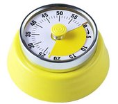 Temporizador mecánico Manual magnético, No requiere batería, redondo, 60 minutos, cuenta atrás Visual, cocina, temporizador de estudio para estudiantes, utensilios de cocina rojo