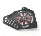Cubierta del ventilador del tanque de agua de la motocicleta Cubierta protectora de enfriamiento del tanque de agua Adecuada para Honda pcx125/150 rojo