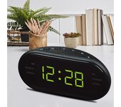 1 Juego de reloj despertador electrónico con función de repetición de Radio reloj con pantalla Digital LED para el hogar dormitorio Oficina