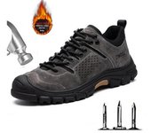 Zapatos de protección laboral para hombre, antiimpacto, antipuñaladas, transpirables, ligeros, resistentes al desgaste, de acero, seguros para el trabajo en verano y otoño D50 38